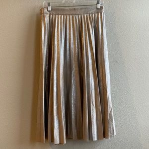 ZARA Metallic Shimmer Midi Skirt